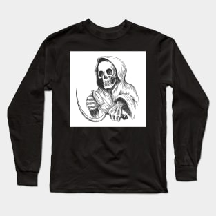 Death with sickle and pocket watch. Long Sleeve T-Shirt